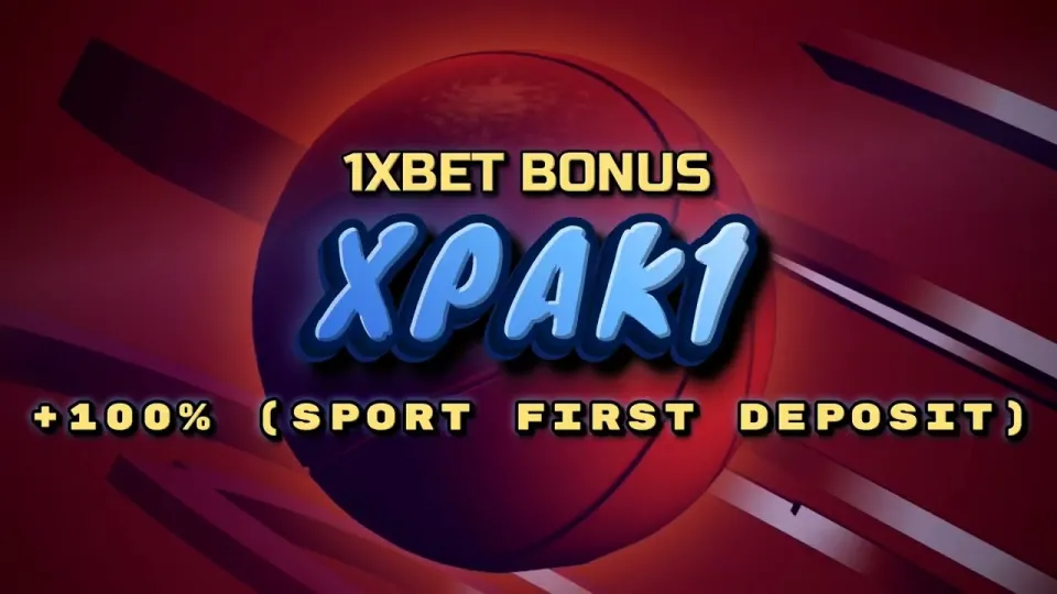 The 1xBet welcome bonus with promo code XPAK1 gives a 100% match on your first deposit when you register through the promo link